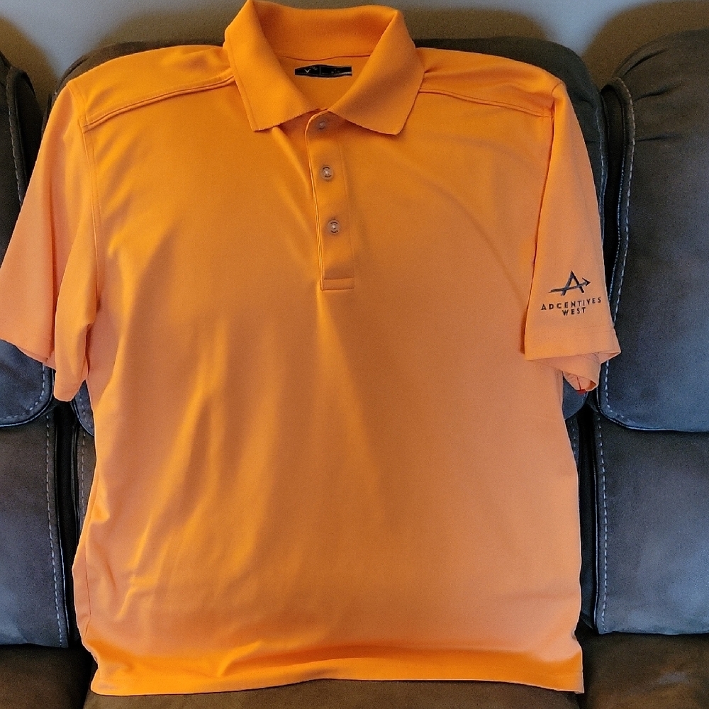 Callaway Orange Polo Shirt Athletic Moisture-Wicking